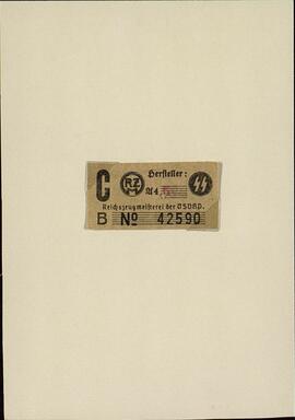 "Tarjeta del Reich de la NSDAP. Nr. 42590"